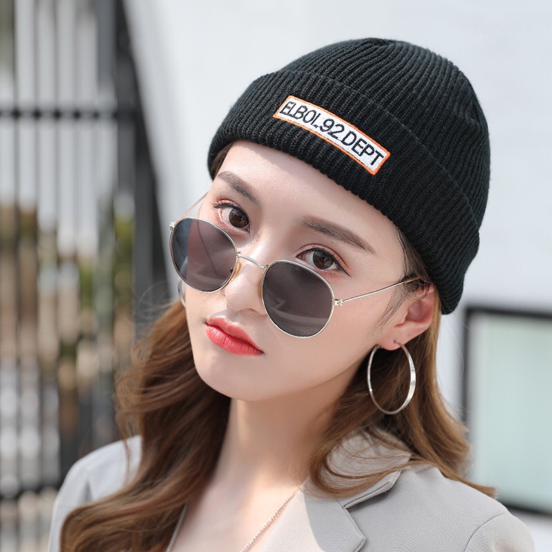 ❤️ MŨ LEN ❤️ Nón Len Beanie Cá Tính -  Len Trơn Hàn Quốc Thời Trang PHỐI CHỮ phong cách đường phố