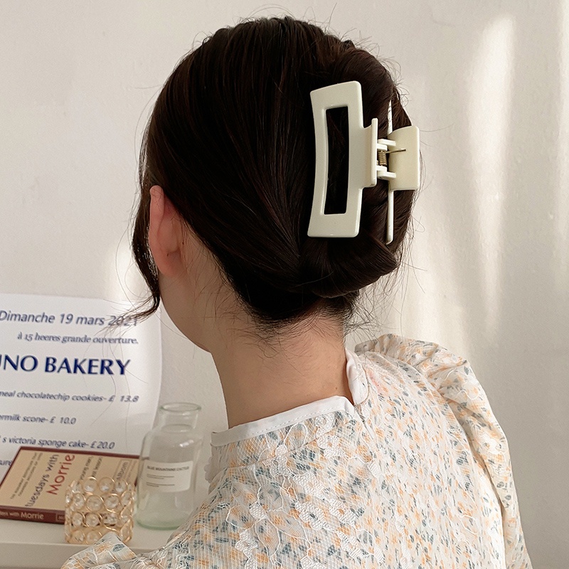 Kẹp Tóc Màu Trắng Thiết Kế Đơn Giản Thời Trang Dành Cho Nữ