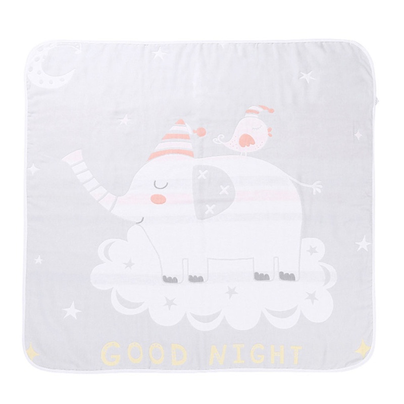 Chăn Cotton 6 Lớp Dày Dặn Mềm Mại In Họa Tiết Hoạt Hình Dành Cho Bé Sơ Sinh