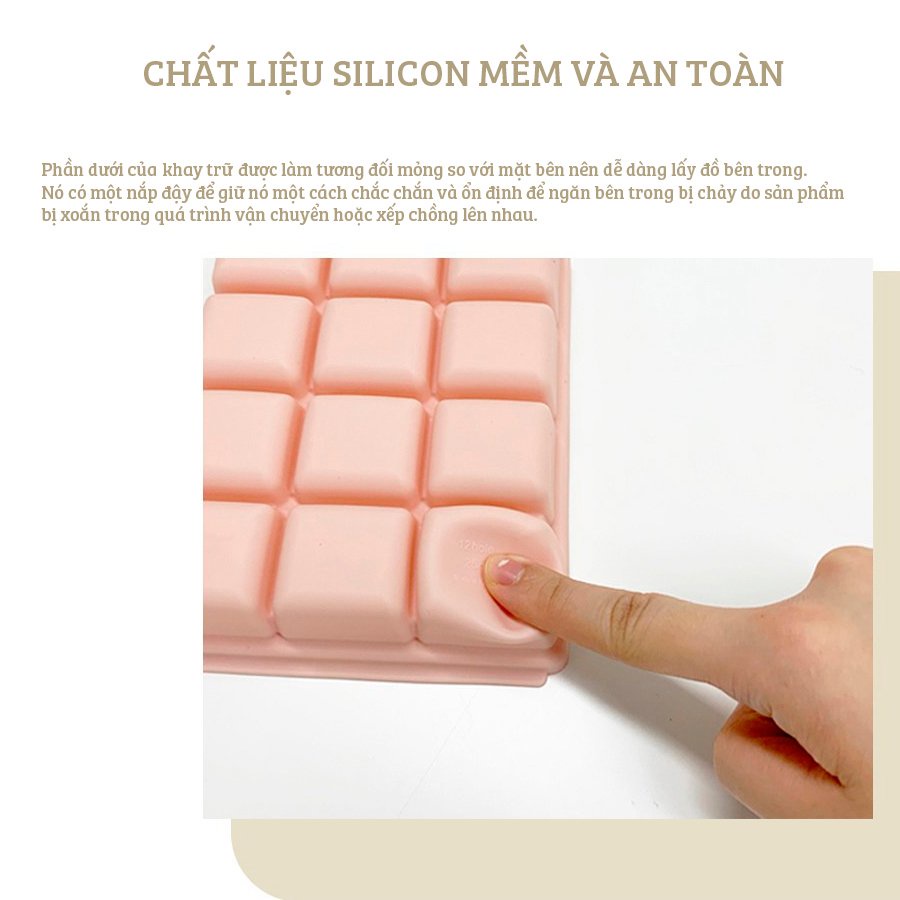 Khay trữ đông silicone chính hãng TGM Hàn Quốc