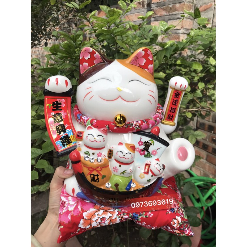 Mèo Thần tài Vẫy Tay Hưng gia vượng nghiệp 25cm/10inch