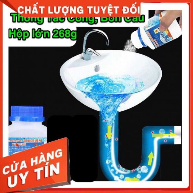 Bột Thông Cống, Đường Ống, Bồn Cầu, Bồn Rửa Mặt..Xử Lý Triệt Để Cặn Bã, Chất Thải Hữu Cơ