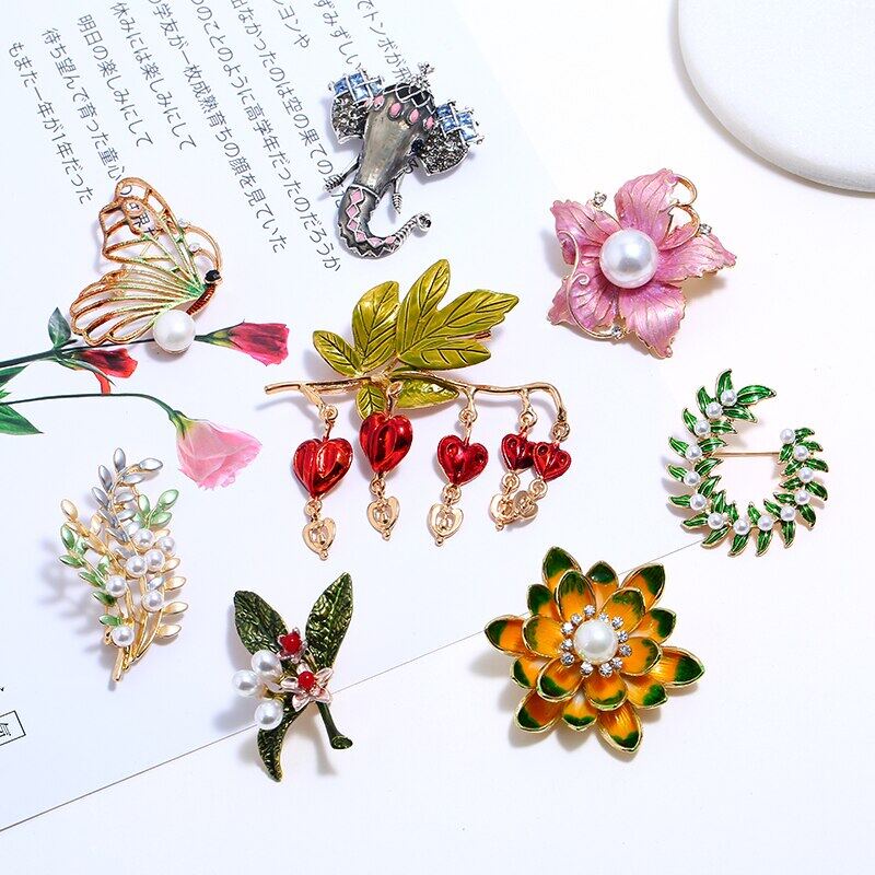 Ghim Cài Áo Hình Động Vật Và Cây Cối Thời Trang Hàn Quốc Đơn Giản Sáng Tạo Dành Cho Nữ