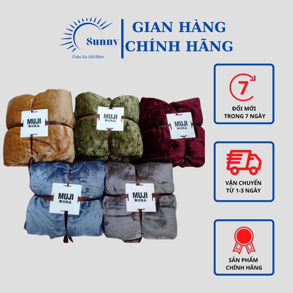 Chăn lông cừu Muji ultimate full màu - chăn lông nhiều màu