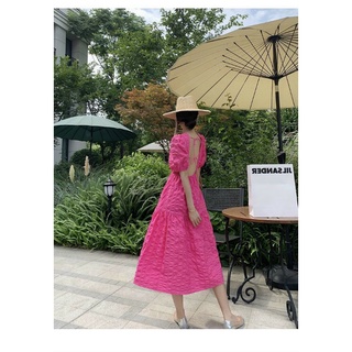 Đầm maxi cột dây lưng trắng hồng siêu hot