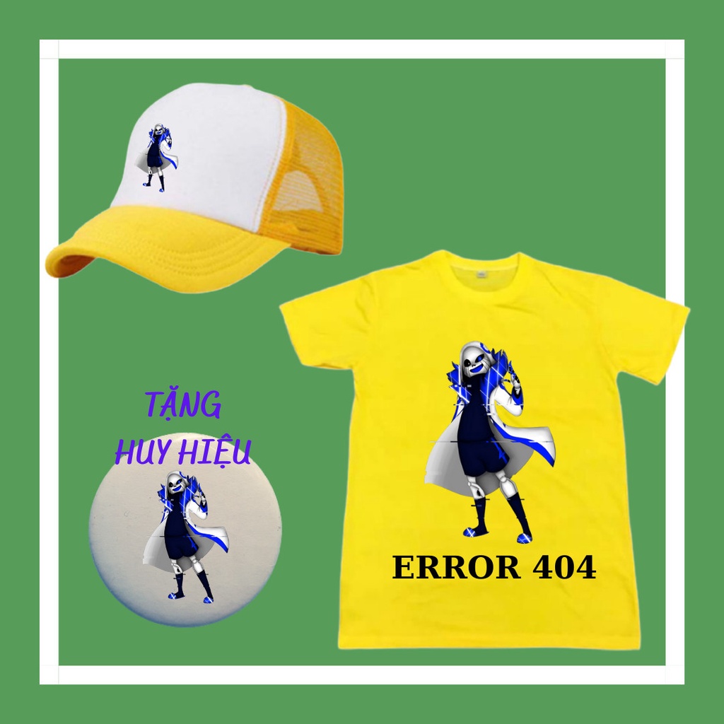 Mũ Áo Error 404 Sans bé trai, bé gái siêu ngầu, đủ màu sắc, đủ size áo từ 10kg đến 90kg