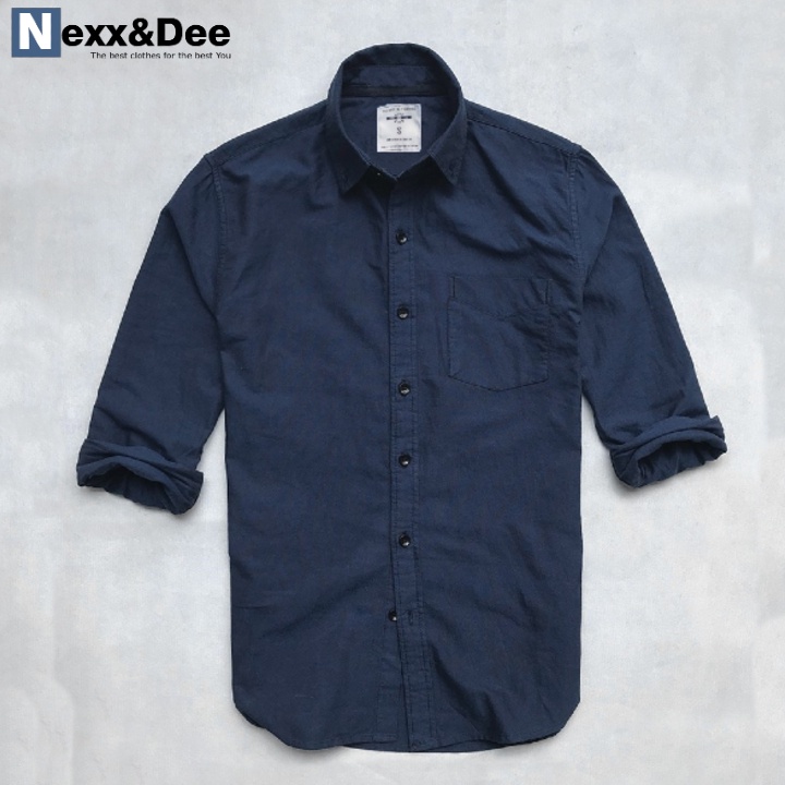 Áo sơ mi nam dài tay công sở trắng Nexx&Dee vải oxford denim cao cấp cực đẹp NS012