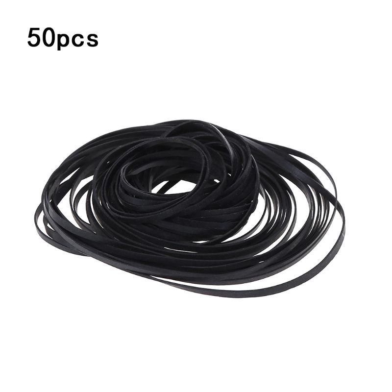 R* 50PCS Universal Mix Cassette Tape Machine Belts Assorted Common Flat Rubber Belt for Recorders Walkman CD DVD Drive