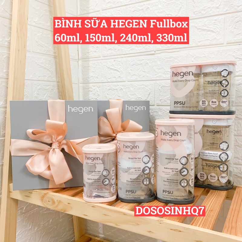 Bình sữa Hegen PPSU 60ml/ 150ml/ 240ml/ 330ml