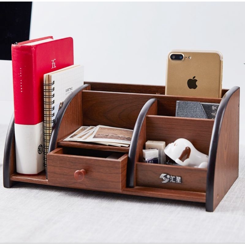 Kệ gỗ để đồ cao cấp size 28cm có ngăn kéo