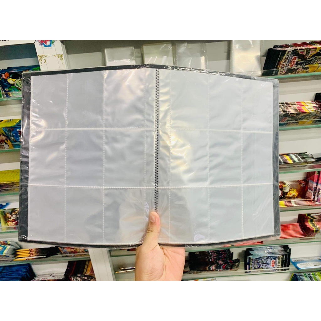 [ Phụ kiện RẺ NHẤT SHOPEE ] Sổ đựng card , album sưu tập thẻ bài Pokemon Yugioh Hàn quốc 9-Pocket đen 3x3