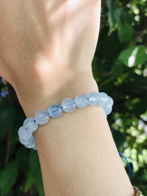 [ĐÁ TỰ NHIÊN] ĐÁ LẺ 1 VIÊN AQUAMARINE TRONG XANH 7.5 LY