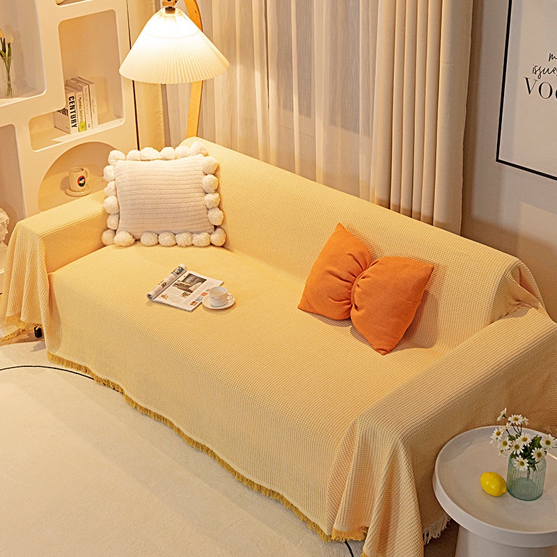 Vỏ Bọc Ghế Sofa Vải Cotton Phối Vải Gạc Thông Dụng