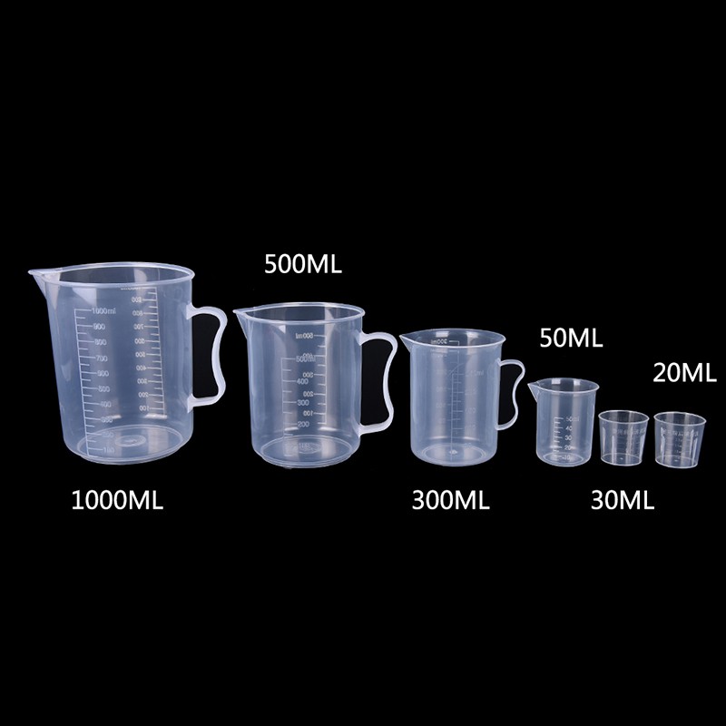 Cốc Đong Nhựa Dung Tích 20 / 30 / 50 / 300 / 500 / 1000ml