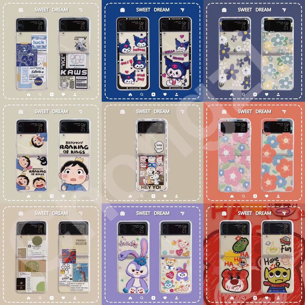 Ốp Điện Thoại PC Cứng Chống Sốc In Hình snoopy Cho Samsung Galaxy Z Flip 4 Samsung Galaxy Z Flip 3 5G