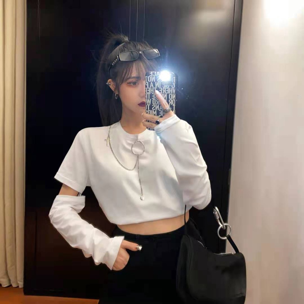 Set Áo Thun Ngắn Tay + Quần Short Thời Trang Mùa Hè Cho Nữ
