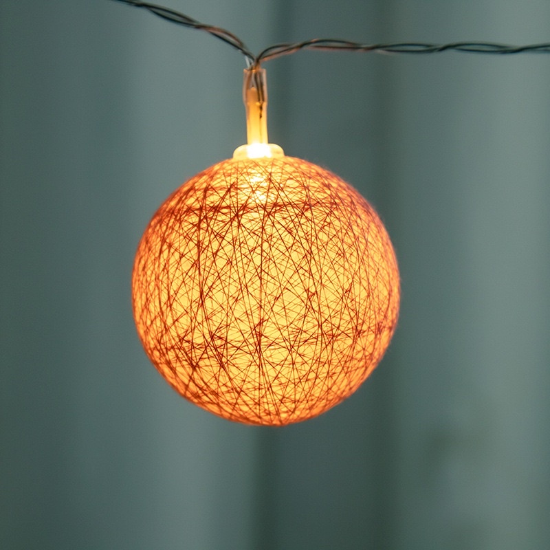 Dây đèn LED 3m 20 bóng cotton dùng trang trí tiệc đủ màu