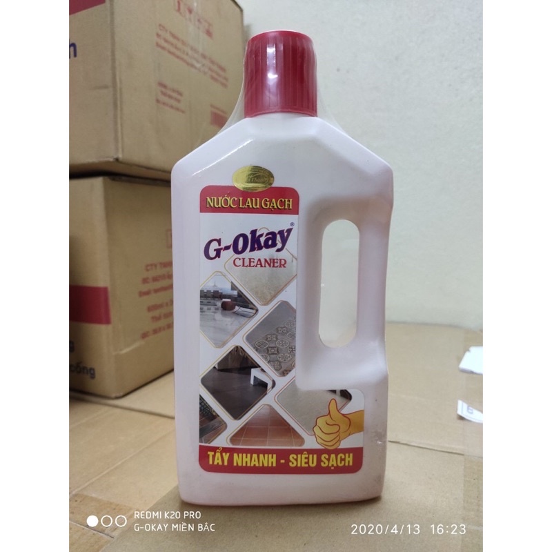 (Dung dịch G-Okay 900ml tẩy xi măng, tẩy sơn nước, tẩy vết ố trên gạch, tẩy cặn canxi siêu hiệu quả