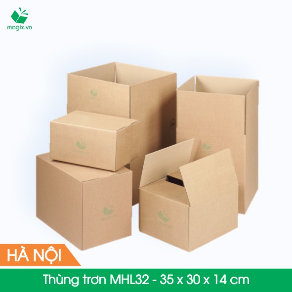 10 Thùng hộp carton - Mã MHL32 - Kích thước 35x30x14 (cm)