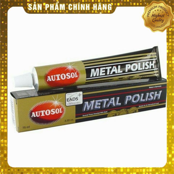 Kem Đánh Bóng Kim Loại Metal Polish Autosol 75ml,Kem Đánh Bóng Kim Loại Inox ,đồng, (100gr Tuýp Lớn)