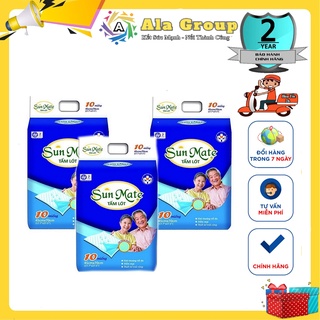 Tấm lót người già Sunmate 10 miếng, tấm lót cho người già, Tấm đệm lót SunMate - Ala Group