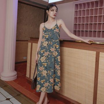 Đầm Voan Hoa Thời Trang Retro Đáng Yêu Cho Nữ Mùa Hè