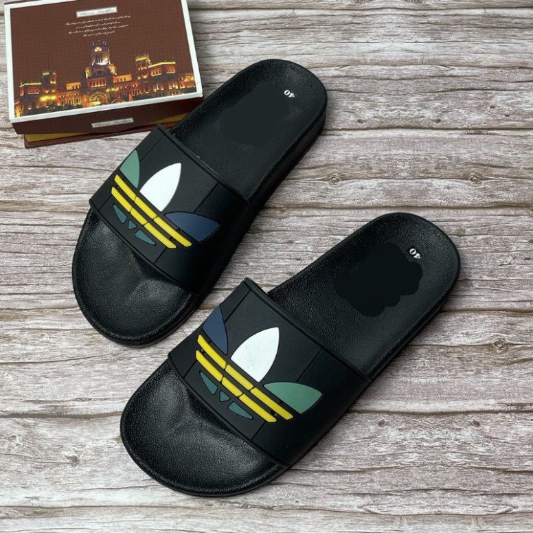 | Ảnh Thật | Dép Adidas Họa Tiết 3 Lá Cao Su Cao Cấp - Dép Quai Ngang Nam Nữ Thời Trang Hottrend 2022