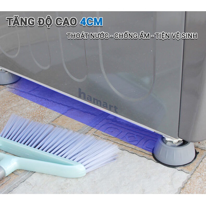 SÉT 4 ĐẾ ĐỆM CAO SU KÊ CHÂN CHỐNG RUNG TIỆN DỤNG CHO MÁY GIẶT TỦ LẠNH 88295 THẾ GIỚI TIỆN ÍCH 88