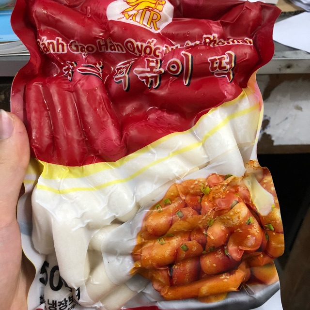 Bánh gạo Hàn Quốc nhân phomai Topokki 500gr