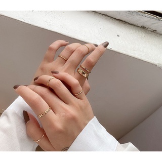 Combo nhẫn 7 chiếc phong cách Hàn Quốc siu cá tính