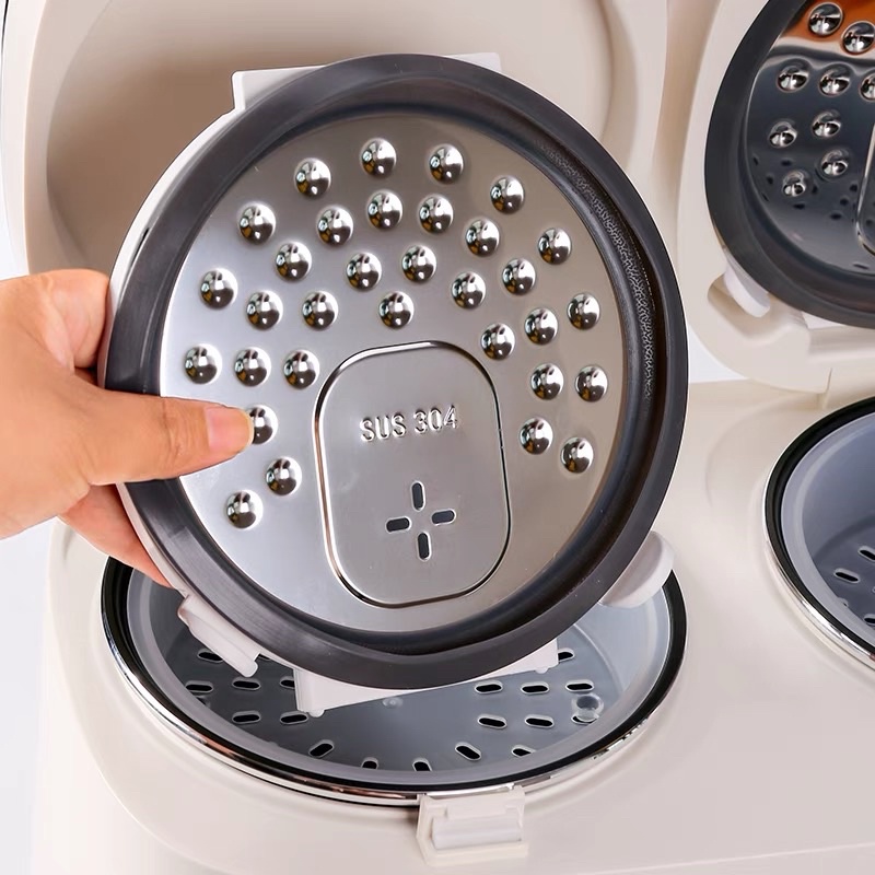 Nồi Cơm Điện Đôi YIDPU Đa Năng 2 Ngăn Tách Biệt, Thiết Kế Núm Điều Khiển Hàng Nội Địa Trung Chất Lượng Cao