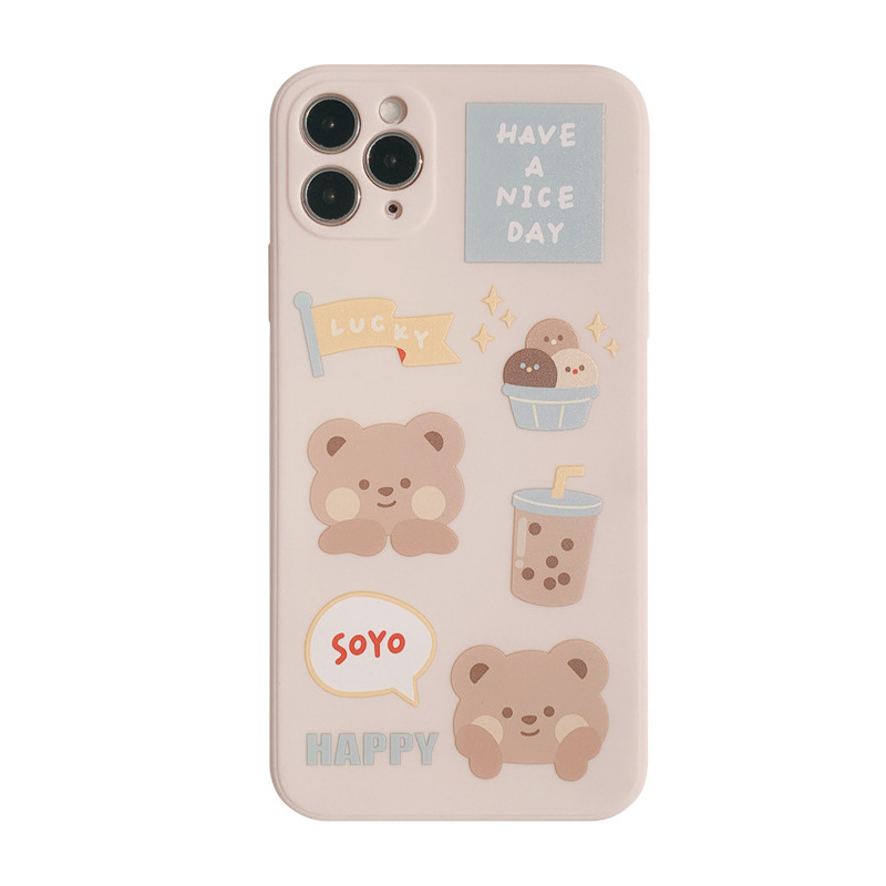 Ốp lưng  iphone Ốp lưng in hoạt hình cho iPhone 12mini/12pro max/12pro/12/7/7plus/8/8plus/x/xs/xs max/11/11 pro/11 promax Dinuo case