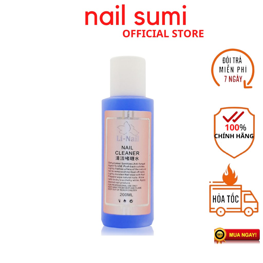 Nước lau gel Li-nail chính hãng 200ml có mùi thơm