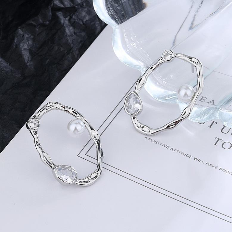 (0102) Khuyên Tai, Bông Tai Tròn Đính Ngọc Cổ Điển (1 chiếc)