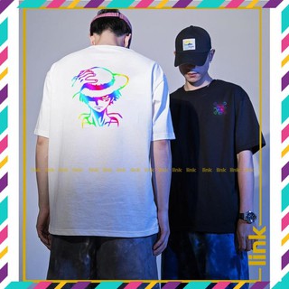 RẺ VÔ ĐỊCH- Áo thun phản quang hình ONE PIECE siêu ngầu tay lỡ ( Đen, Trắng ) - bán chạy nhất