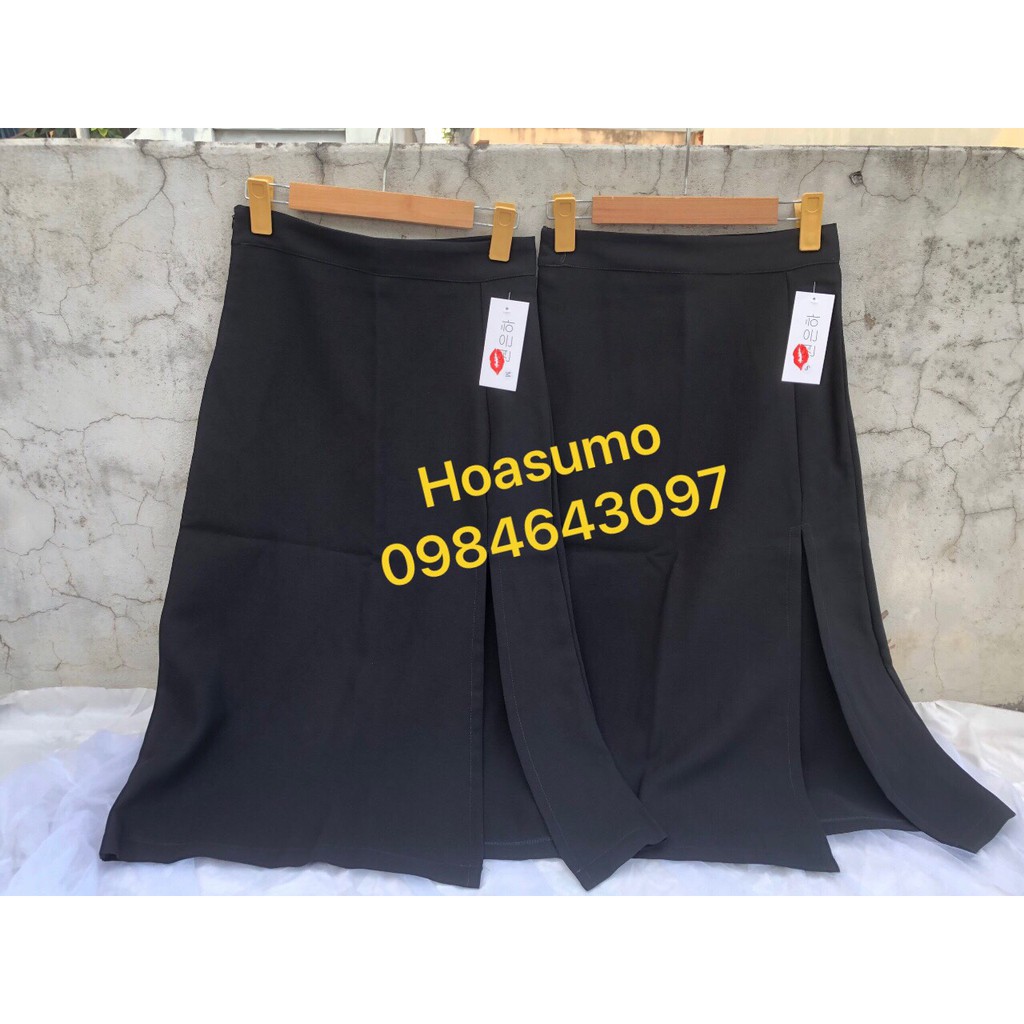 Chân váy dài xòe sẻ tà ,vải tuyết cát co giãn (video+ảnh thật) | BigBuy360 - bigbuy360.vn