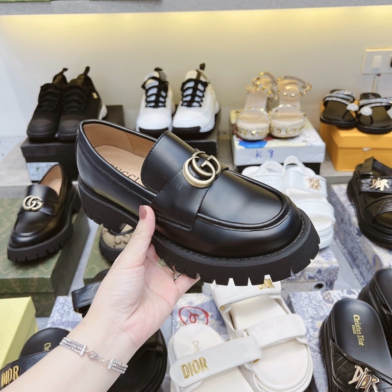 Giày Oxford Lolita 2 màu cao 5cm gót nữ phong cách thời trang trẻ cá tính mix dây khóa hồ điệp