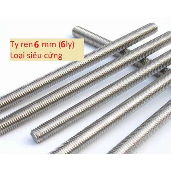 Trục Ty ren rãnh xoáy 6 mm. Thanh Trượt ren M6 rãnh vít 6 ly Cho Máy ...