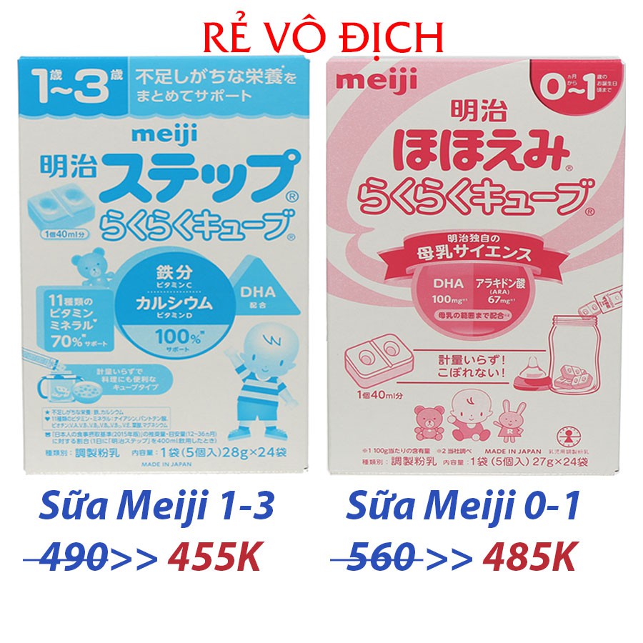 Sữa MEIJI 24 Thanh 648g Nội Địa Nhật Bản, Sữa MEIJI Thanh FRESHIP