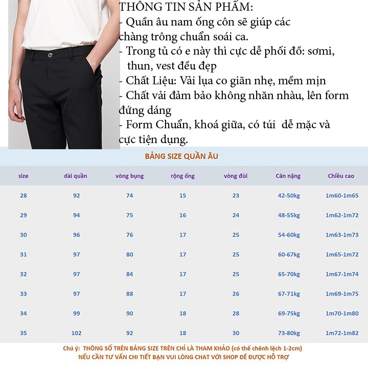 Quần âu nam dáng baggy trơn chất vải co giãn , chống nhăn , chông xù | BigBuy360 - bigbuy360.vn