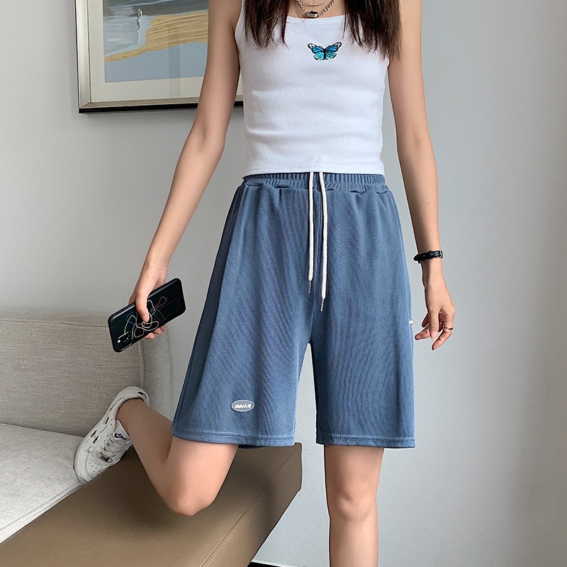 Quần Short Ống Rộng Lưng Cao Thời Trang Cho Cặp Đôi