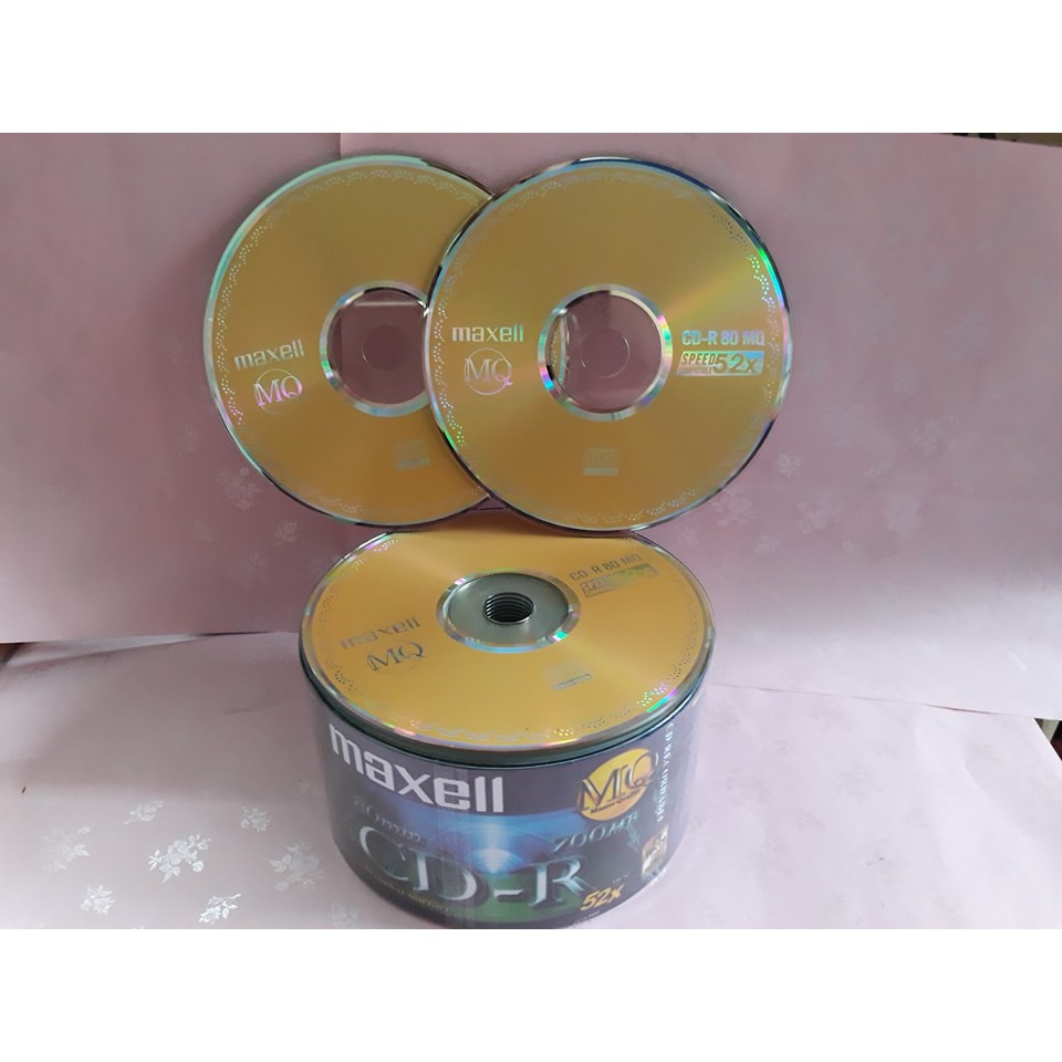 Đĩa trắng CD-R Maxel lốc 50 cái .