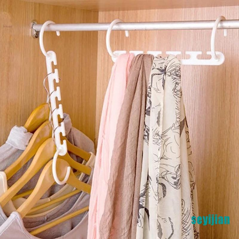 Móc treo quần áo 9 lỗ có thể gấp gọn đa năng tiện dụng tùy chọn màu sắc