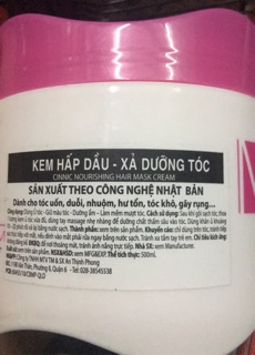 KEM HẤP DẦU VÀ XẢ TÓC CINNIC 500ML hsd nhập liên tục