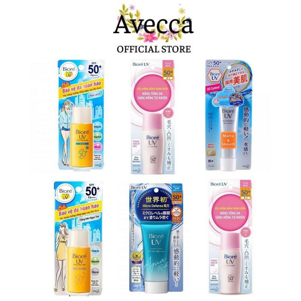 Kem Chống Nắng Dưỡng Da, Cấp Ẩm, Nâng Tone Biore SPF50