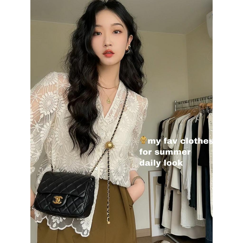 Áo Sơ Mi Ren Thêu Tinh Tế 63987