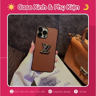 Ốp lưng IPhone LV nhám nâu sang chảnh, ốp điện thoại Case Xinh 7P.8P.X.XsMax.11.11Promax.12Promax.13.13Promax