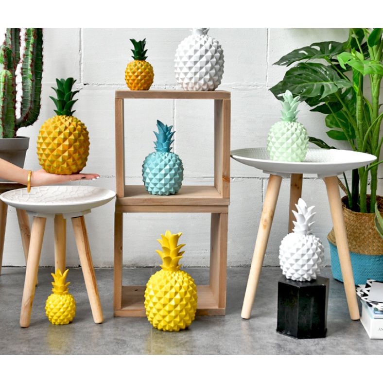 Tượng trang trí hình trái thơm siêu xinh có thể làm ống heo, quà tặng hoặc trưng bày.