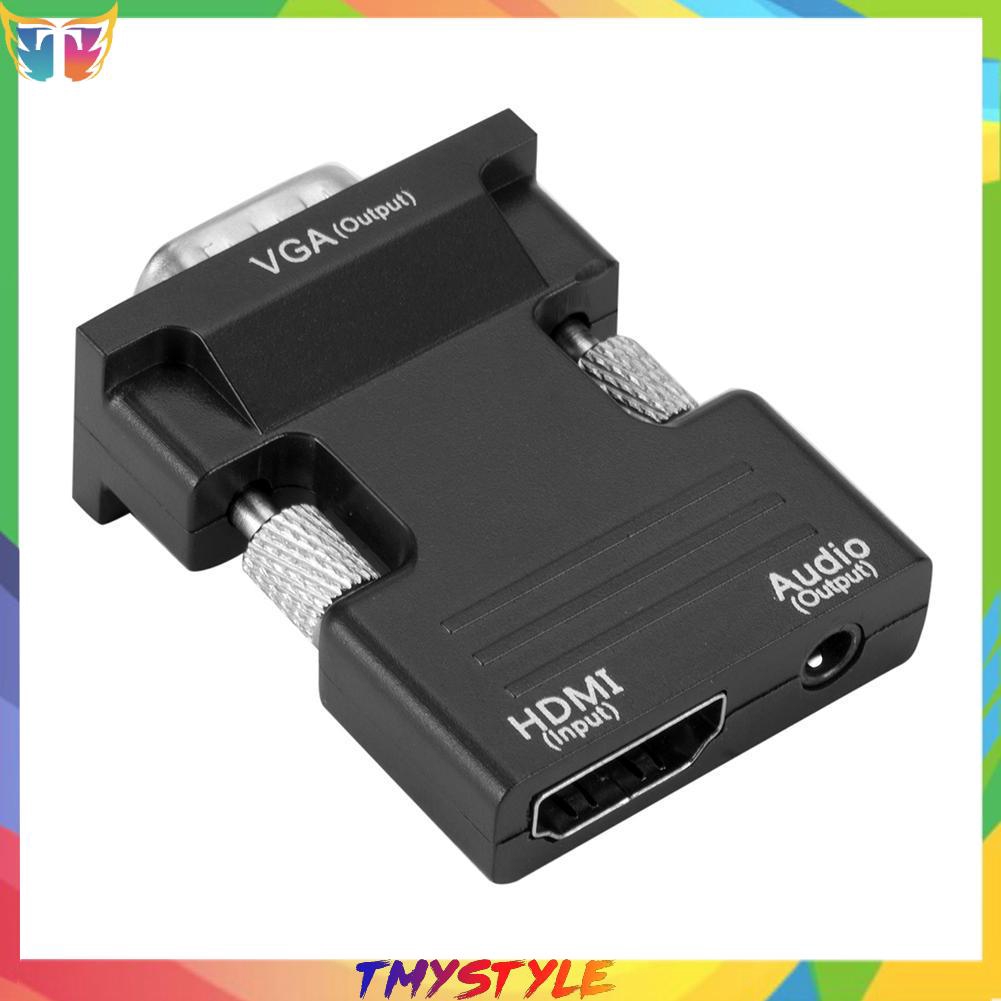 Cổng chuyển đổi từ HDMI sang VGA với cáp âm thanh 1080P chất lượng cao
