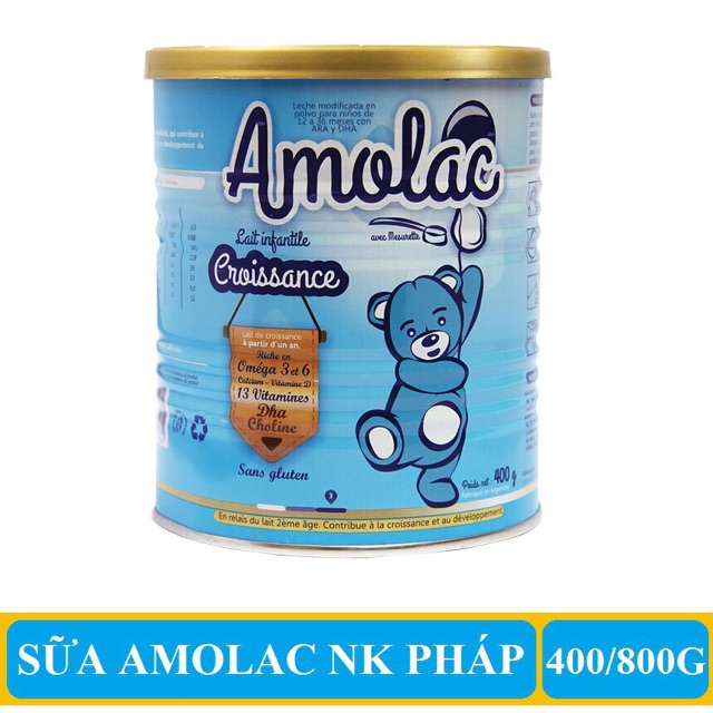 Sữa bột amolac hộp 400g nhập khẩu pháp